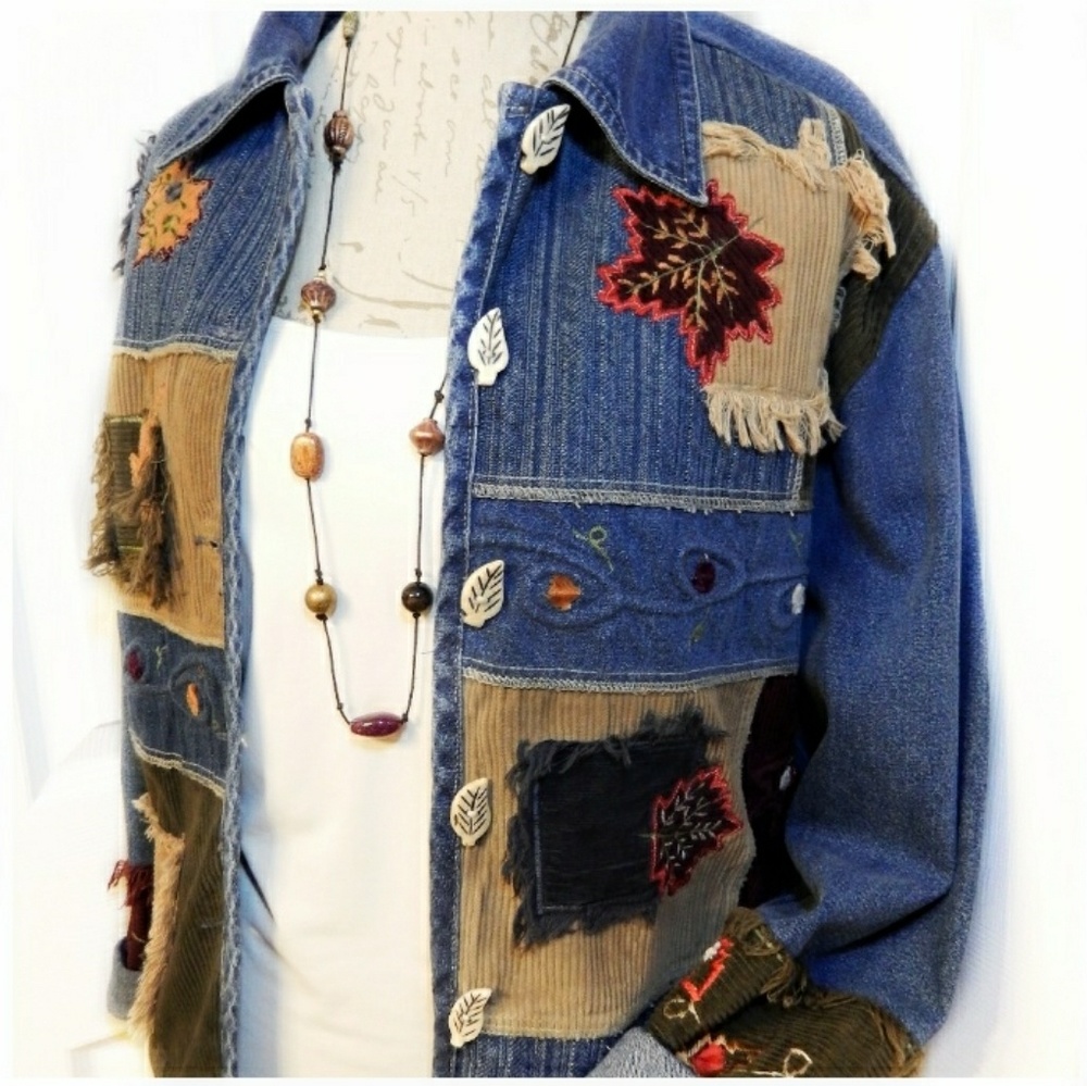 Embellished Denim Jacket Size M